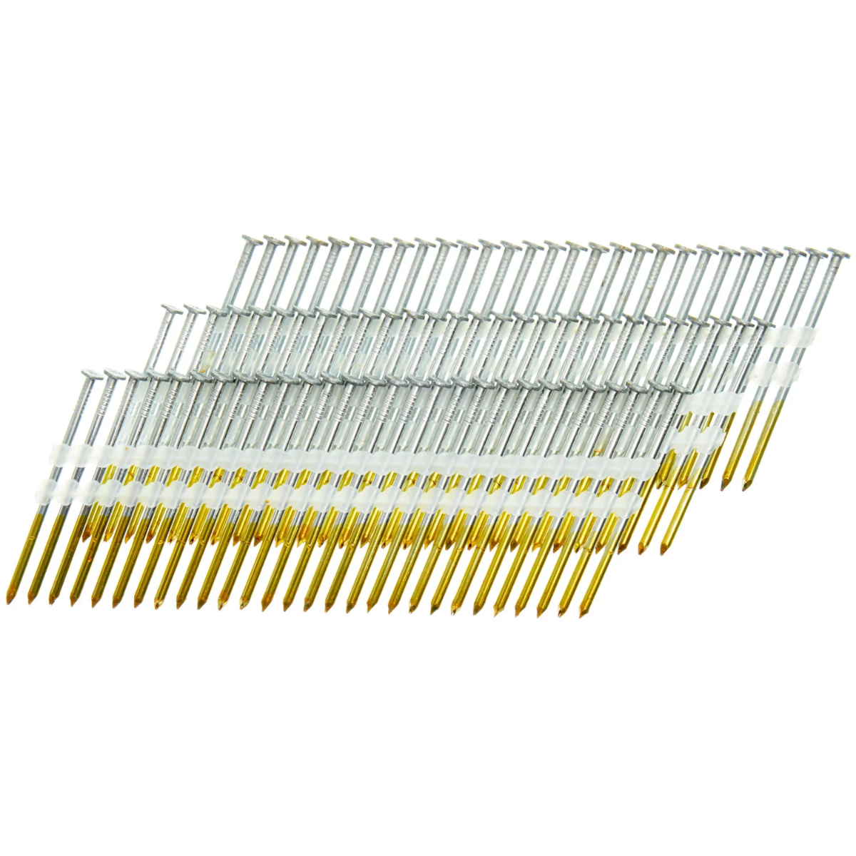 Senco .131 x 3-1/4" HD 21deg Angled Strip Full Round Head Smooth Shank Plastic Collated Nails, 1000 ct KD28ASBSNR
