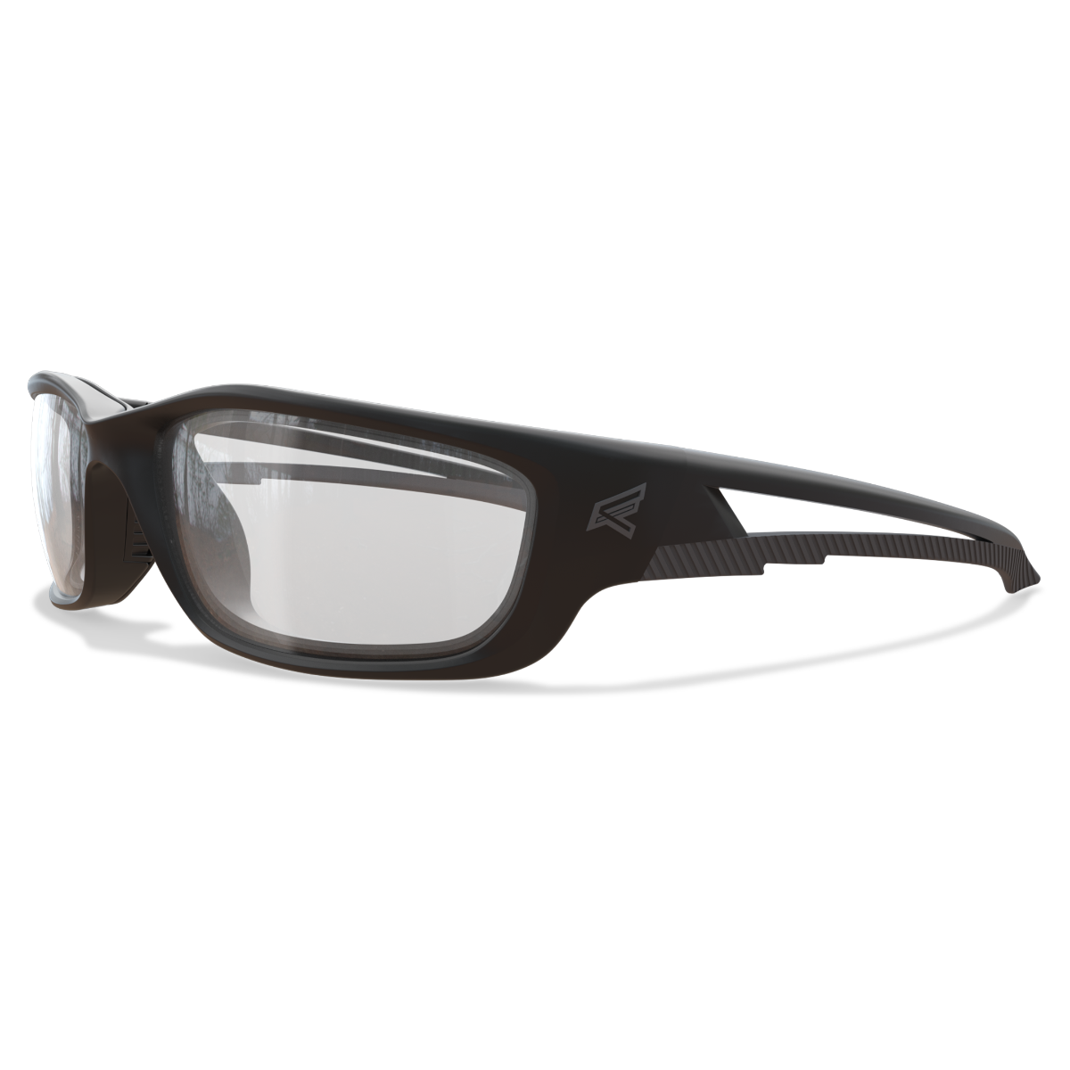 Edge Eyewear Kazbek XL Safety Glasses, Black Frame, Clear Lens SK-XL111