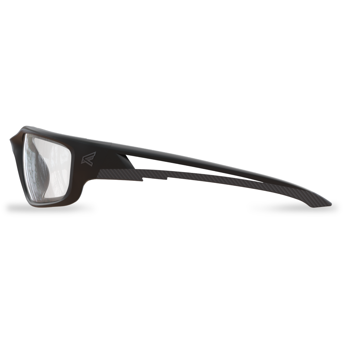 Edge Eyewear Kazbek XL Safety Glasses, Black Frame, Clear Lens SK-XL111