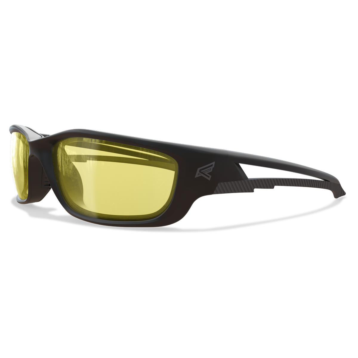 Edge Eyewear Kazbek XL Safety Glasses, Black Frame, Yellow Lens SK-XL112