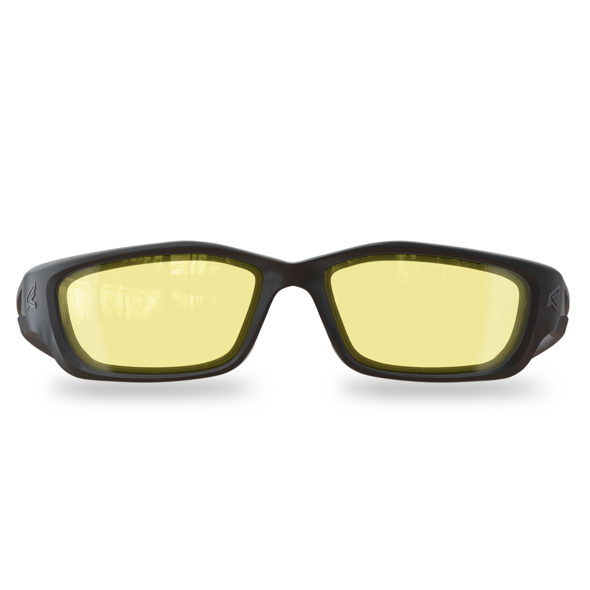 Edge Eyewear Kazbek XL Safety Glasses, Black Frame, Yellow Lens SK-XL112