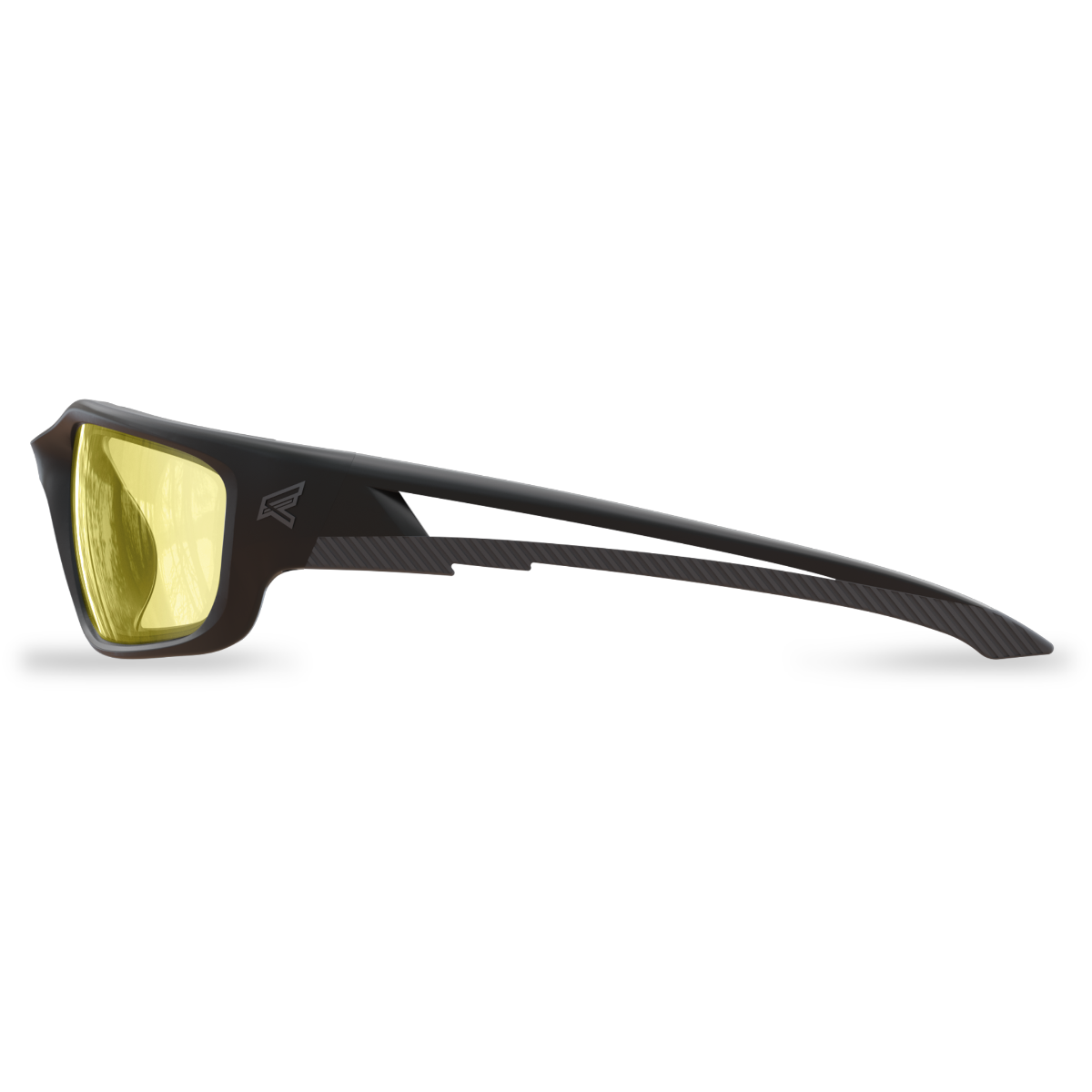 Edge Eyewear Kazbek XL Safety Glasses, Black Frame, Yellow Lens SK-XL112