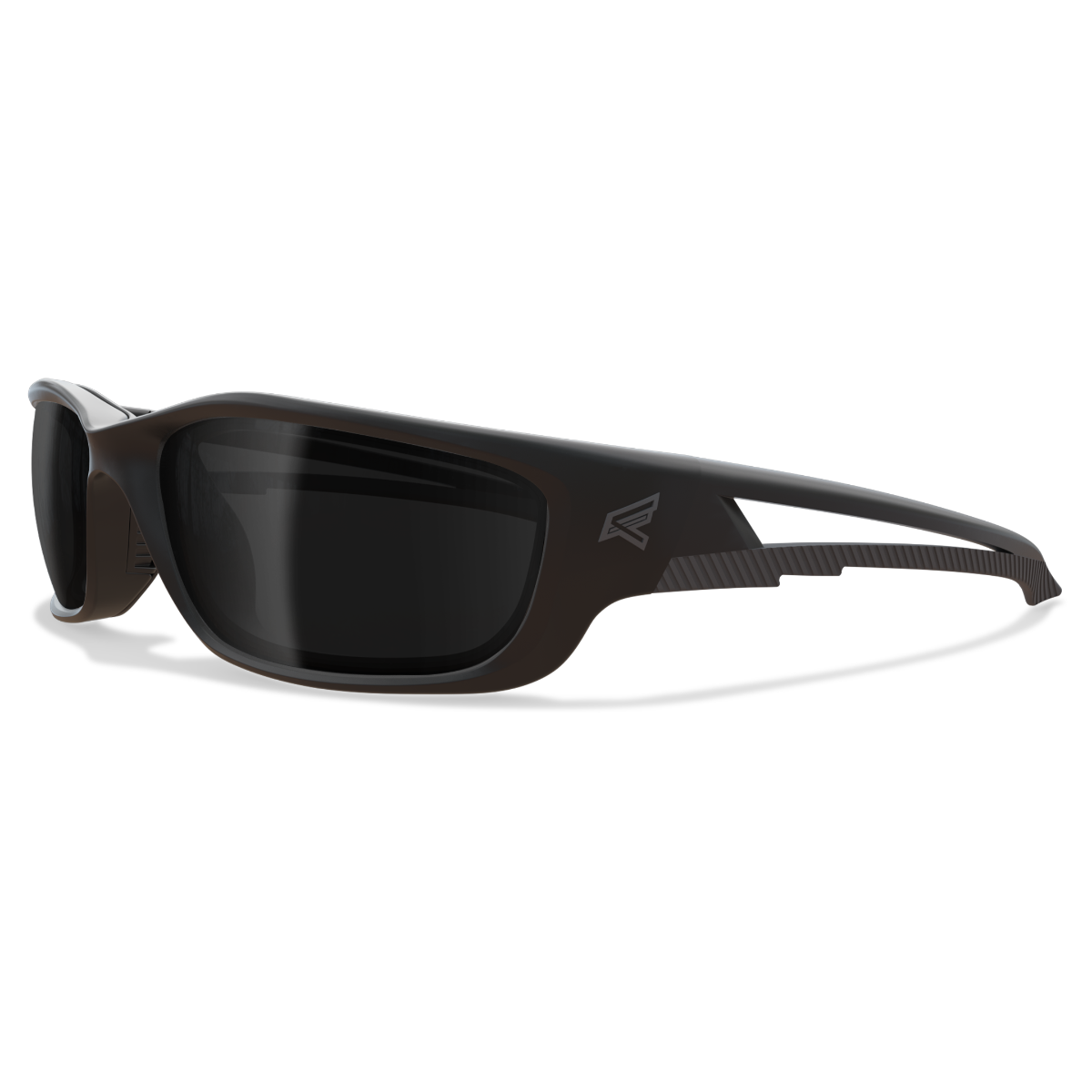 Edge Eyewear Kazbek XL Safety Glasses, Black Frame, Smoke Vapor Shield Lens SK-XL116VS