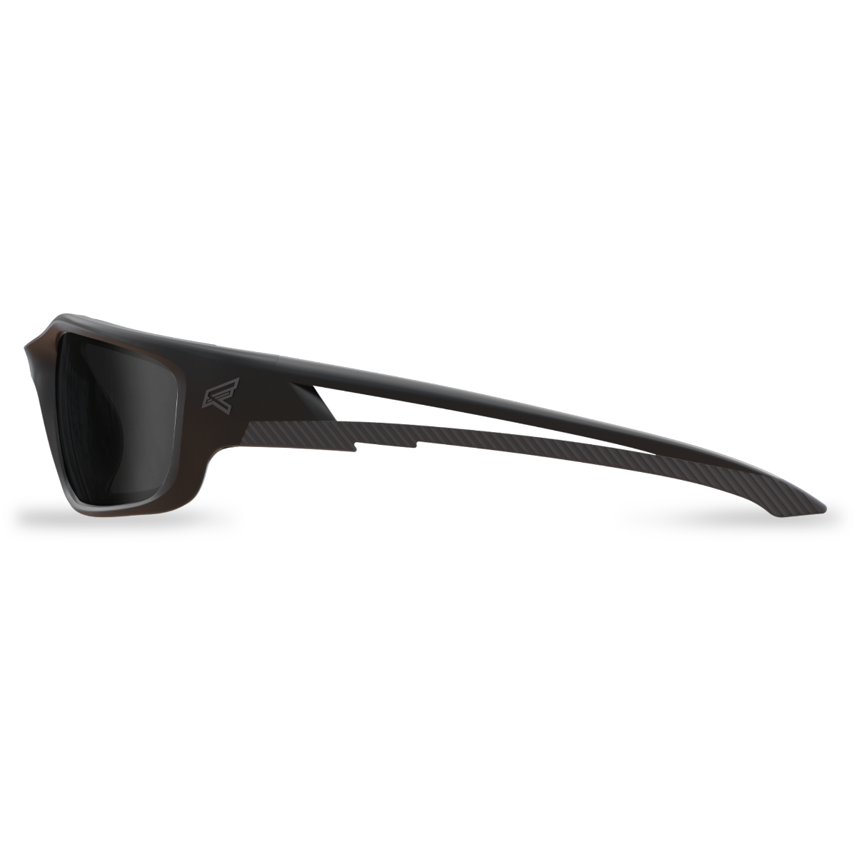 Edge Eyewear Kazbek XL Safety Glasses, Black Frame, Smoke Vapor Shield Lens SK-XL116VS
