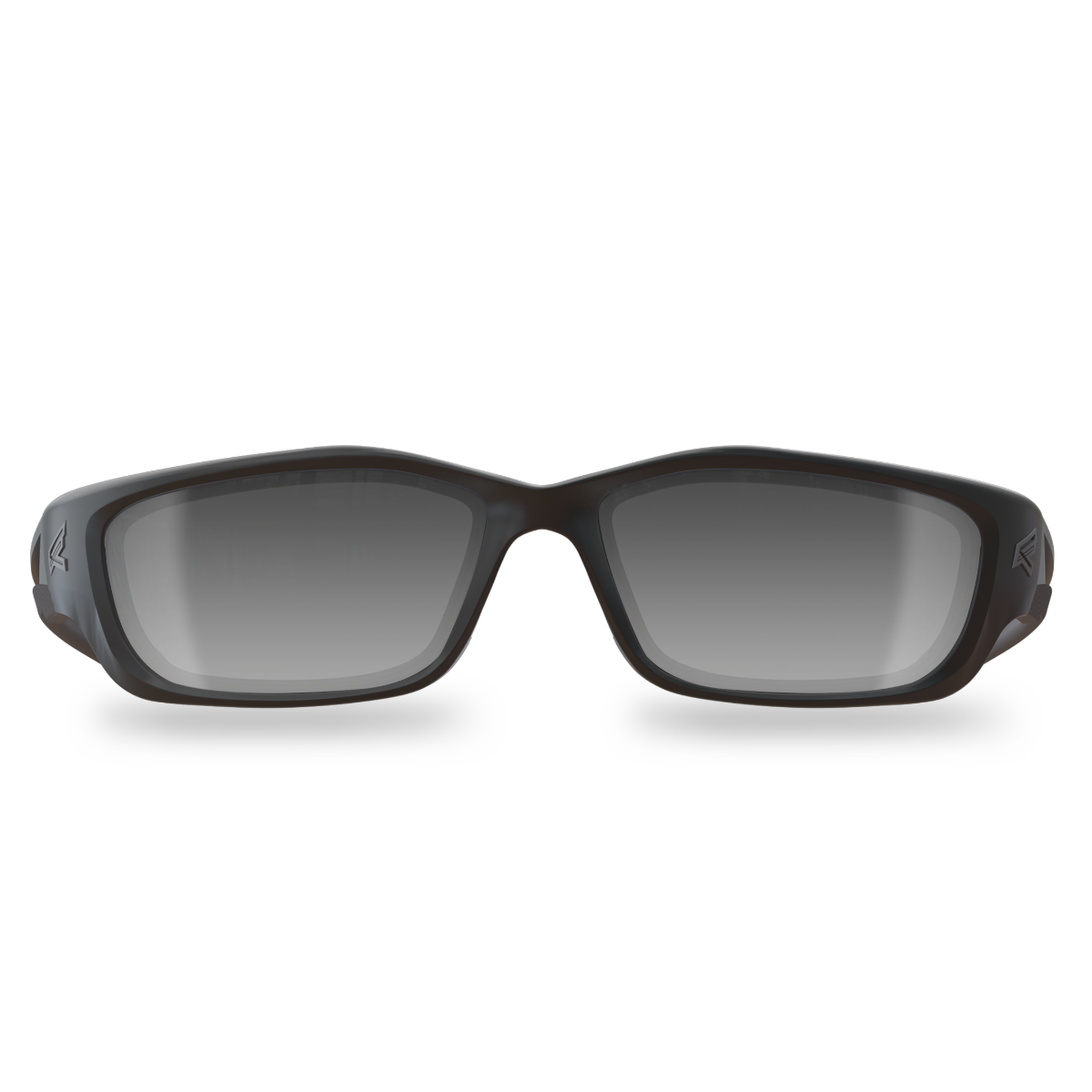 Edge Eyewear Kazbek XL Safety Glasses, Black Frame, Silver Mirror Lens SK-XL117