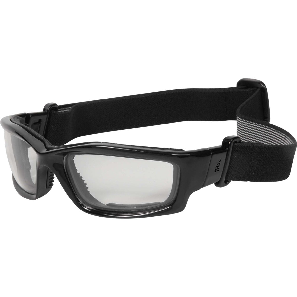 Edge Eyewear SK111-SP, Edge Eyewear Kazbek Conversion Kit Safety Glasses, Black Frame & Strap, Clear Vapor Shield Lens SK111-SP