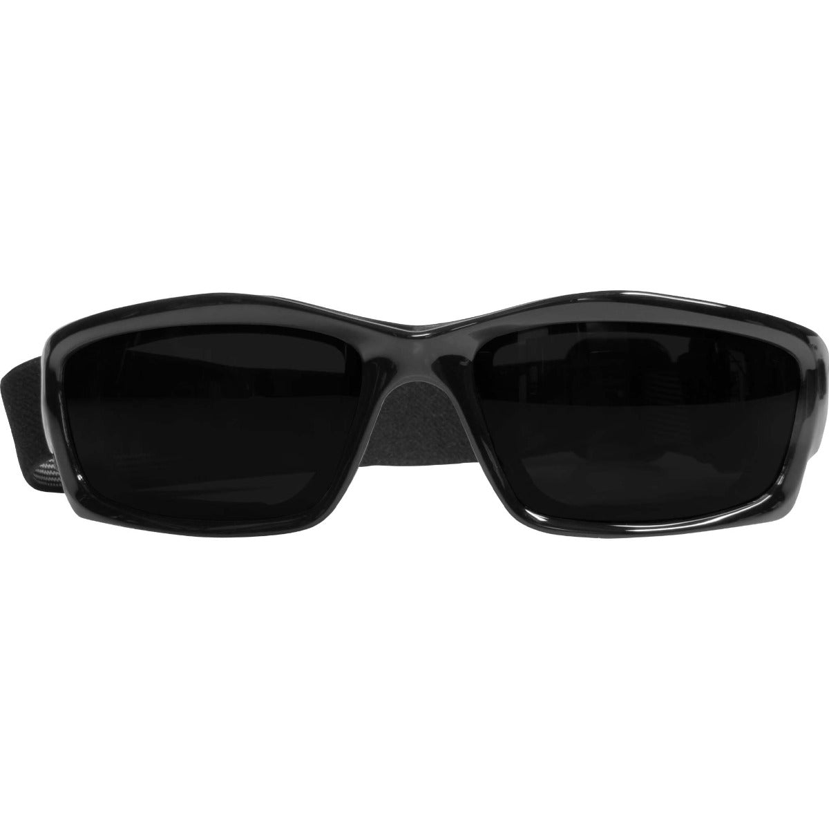 Edge Eyewear SK116-SP, Edge Eyewear Kazbek Conversion Kit Safety Glasses, Black Frame & Strap, Smoke Vapor Shield Lens SK116-SP