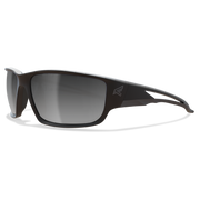 Edge Eyewear Kazbek Safety Glasses, Black Frame, Silver Mirror Lens SK117