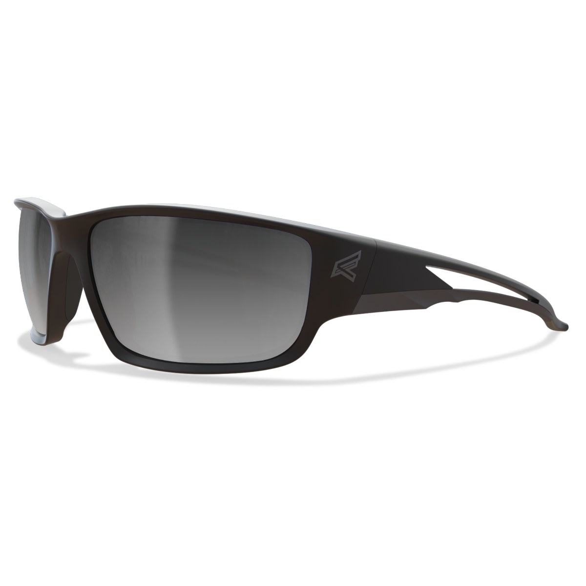 Edge Eyewear Kazbek Safety Glasses, Black Frame, Silver Mirror Lens SK117
