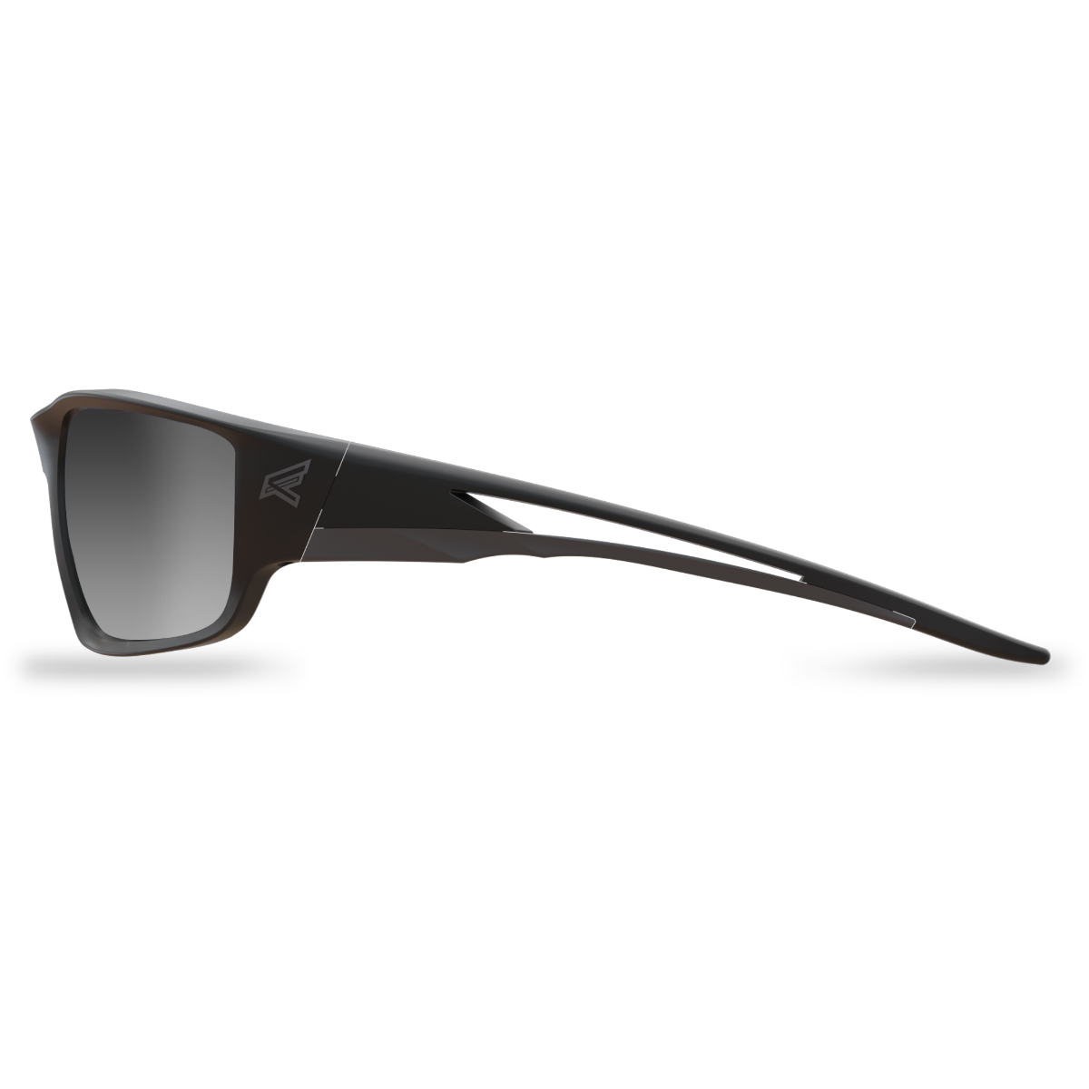 Edge Eyewear Kazbek Safety Glasses, Black Frame, Silver Mirror Lens SK117