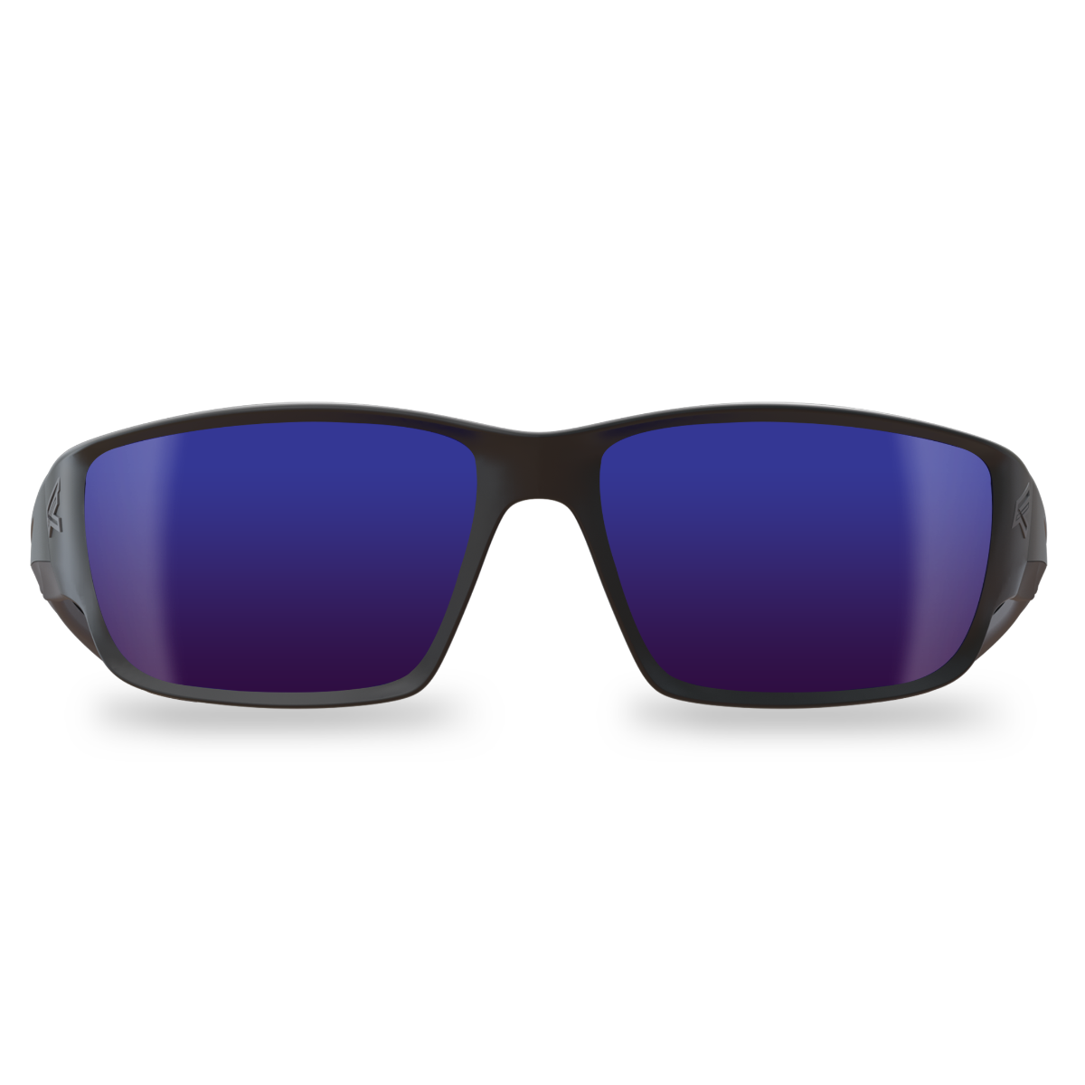 Edge Eyewear Kazbek Safety Glasses, Black Frame, Blue Mirror Lens SK118