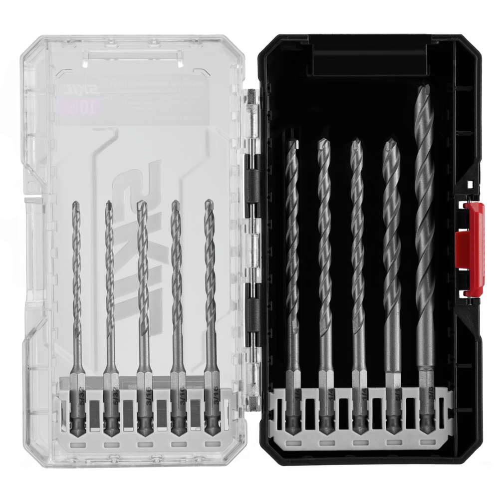 Skil 10 Pc Hex Shank Carbide Hammer Drill Bit Set MDB5000