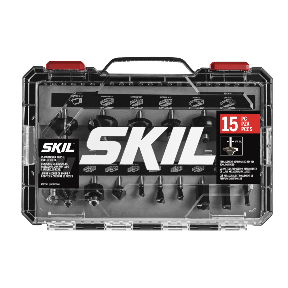 Skil 15 Pc. Carbide-Tipped Router Bit Set RTB7501