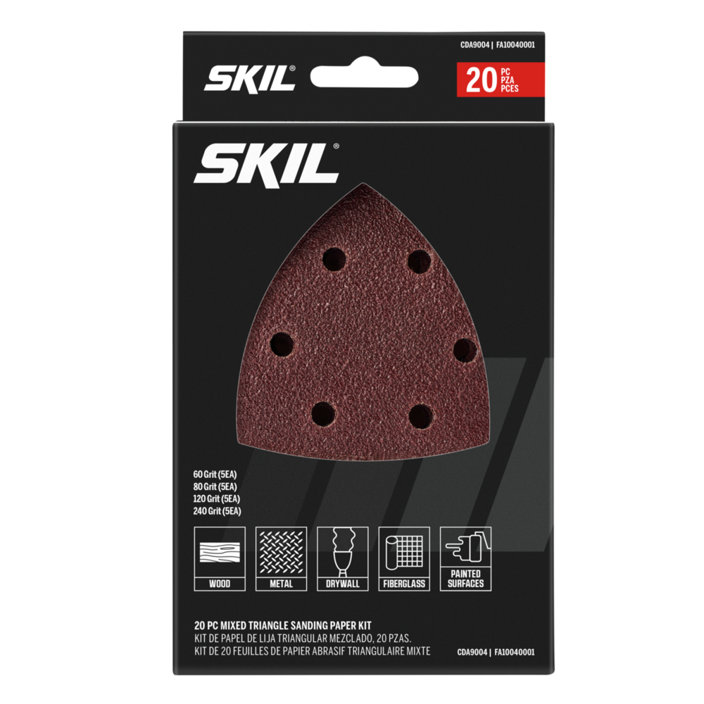 Skil 20-Piece Mixed Triangle Sanding Paper Kit CDA9004