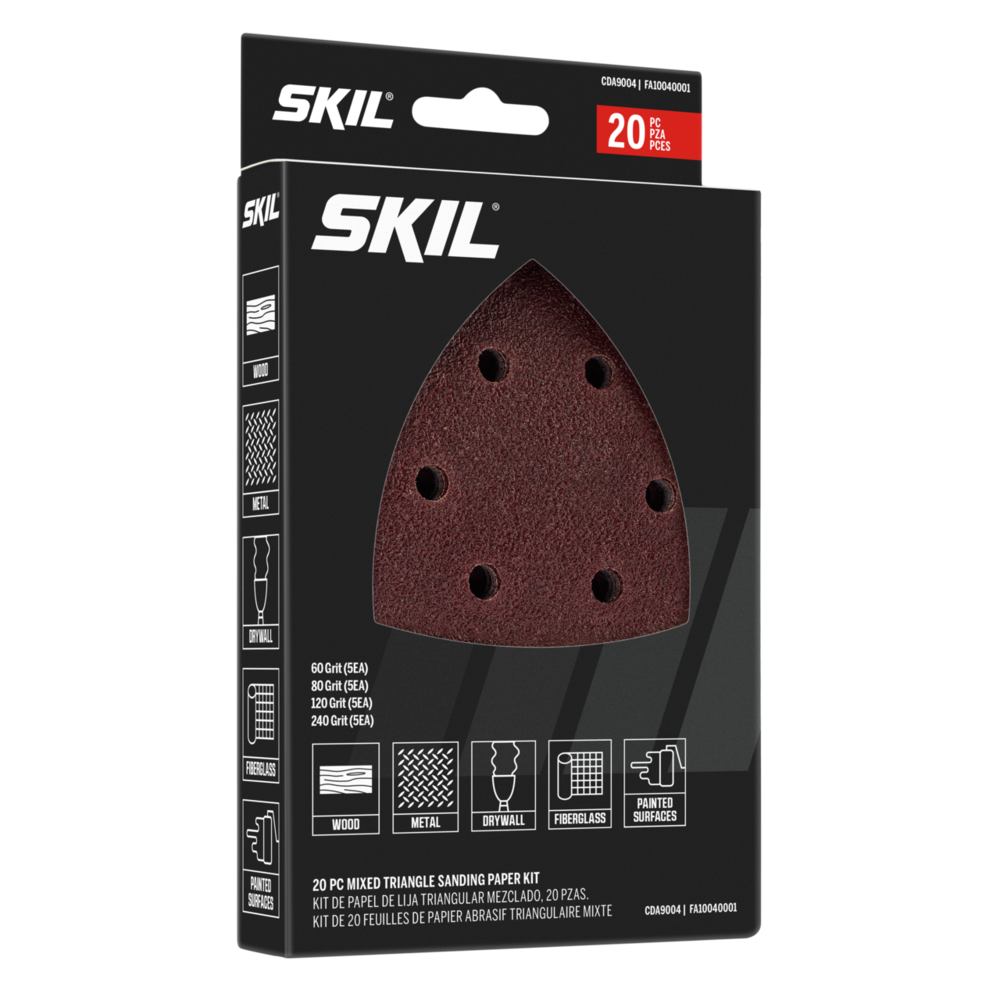 Skil 20-Piece Mixed Triangle Sanding Paper Kit CDA9004