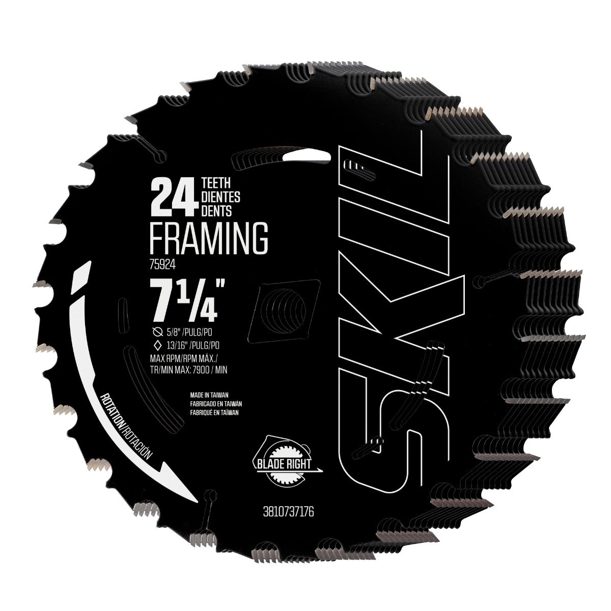 Skil 7-1/4" 24-Tooth Carbide Framing Circular Saw Blade 10-Pack 75924-10