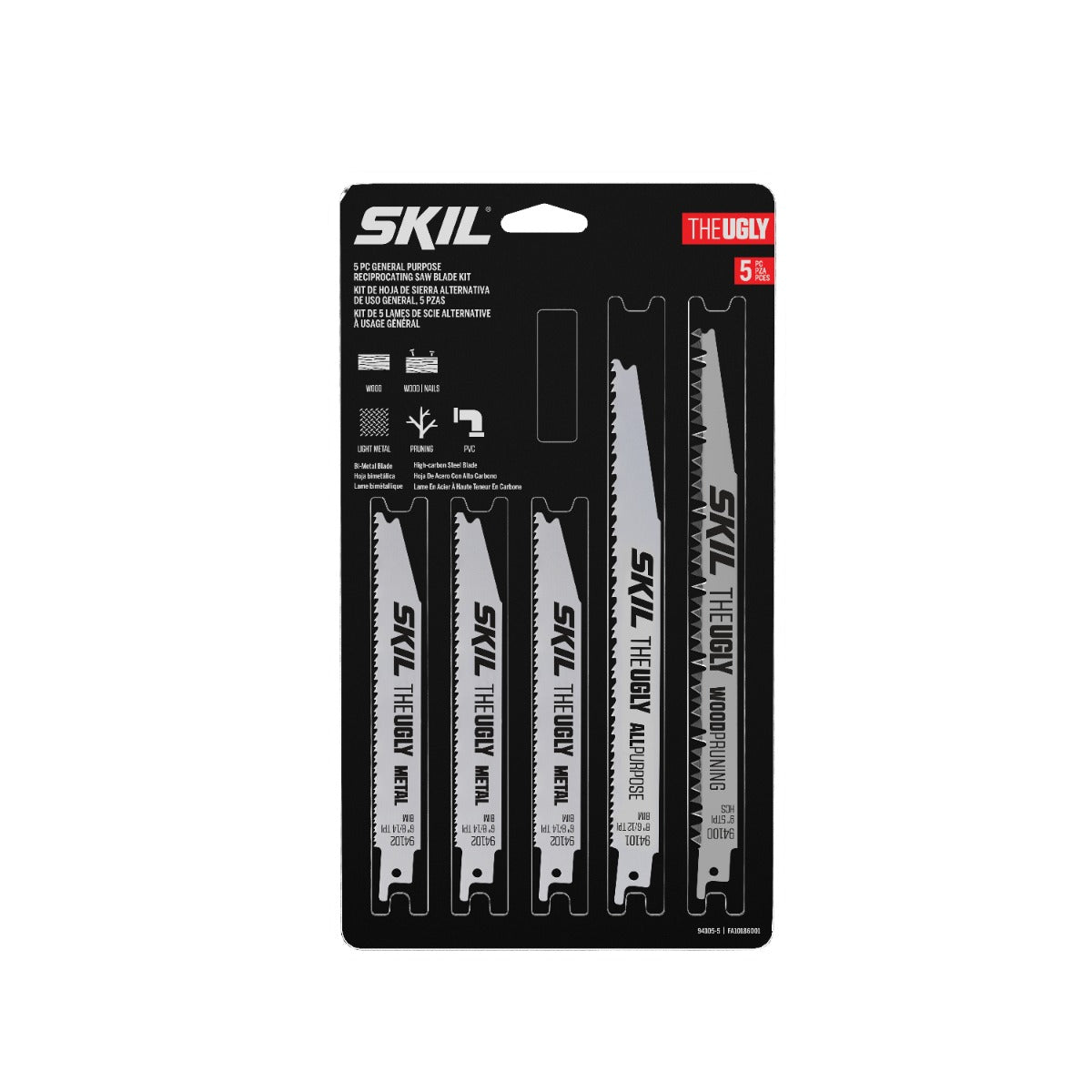Skil The UGLY 5-Piece General Purpose Reciprocating Saw Blade Kit 94105-5