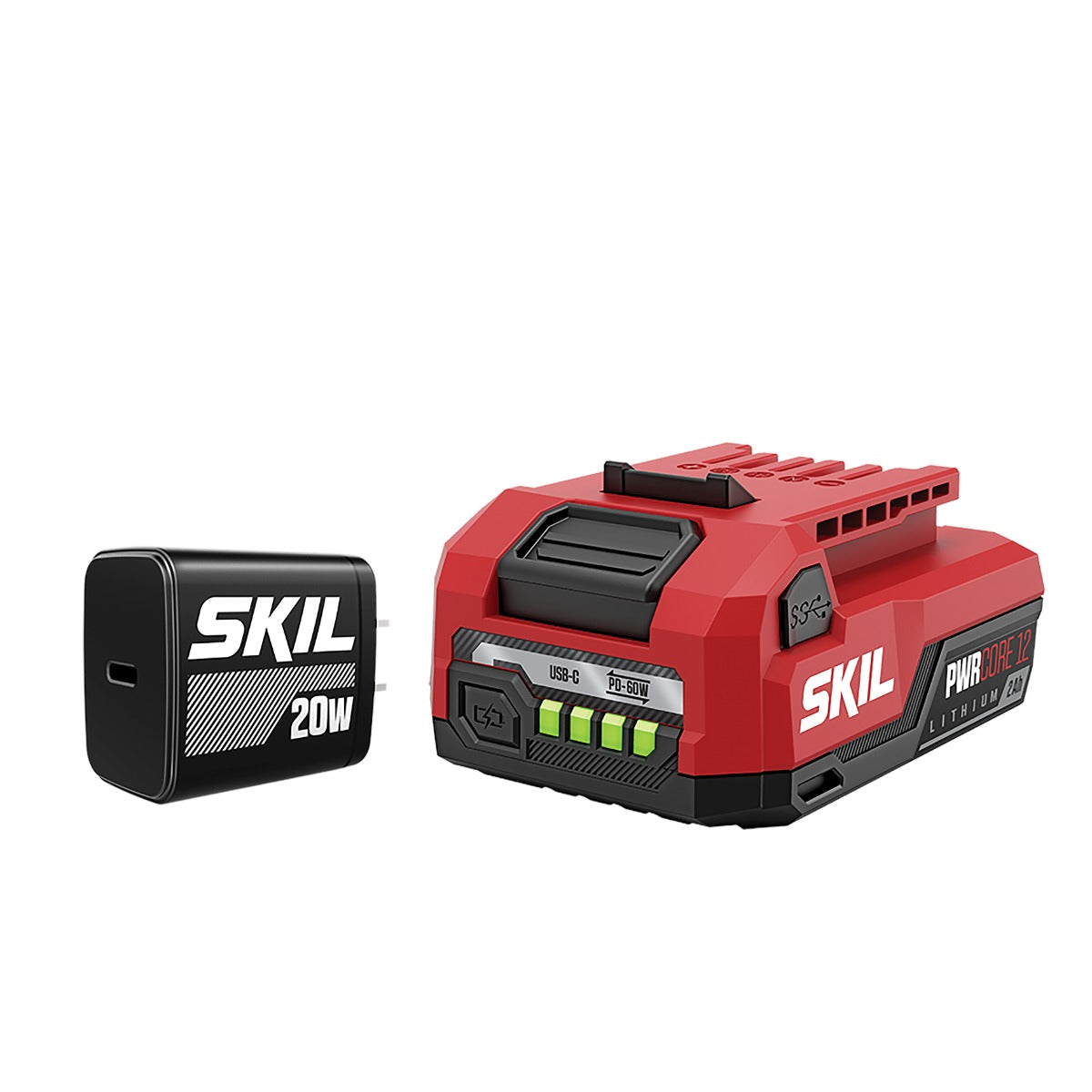 Skil PWR CORE 12 2.0Ah 12V USB-C Battery and Charger Starter Kit CB5020A-11
