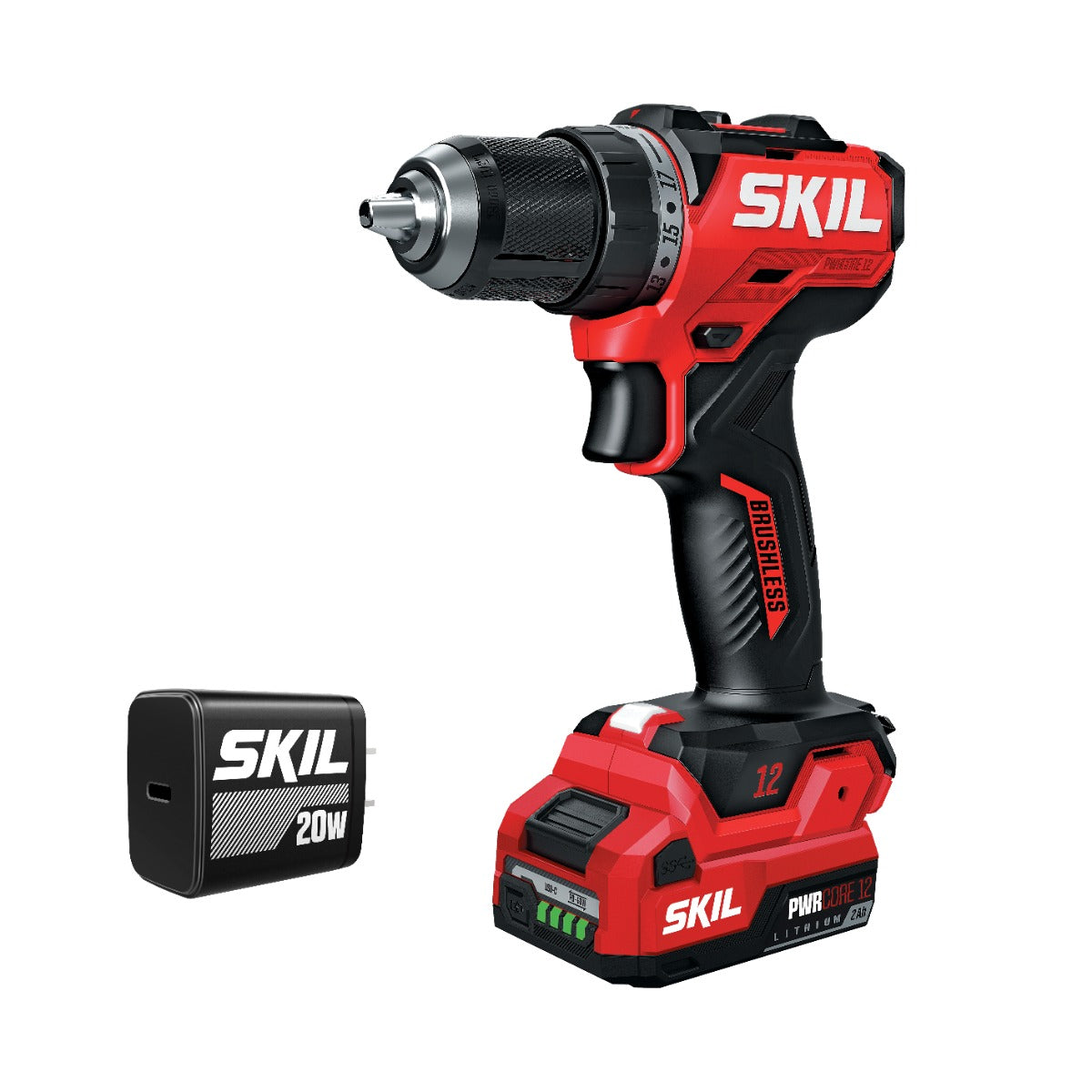 Skil PWR CORE 12 Brushless 12V 1/2" Compact Drill Driver Kit DL6290A-11