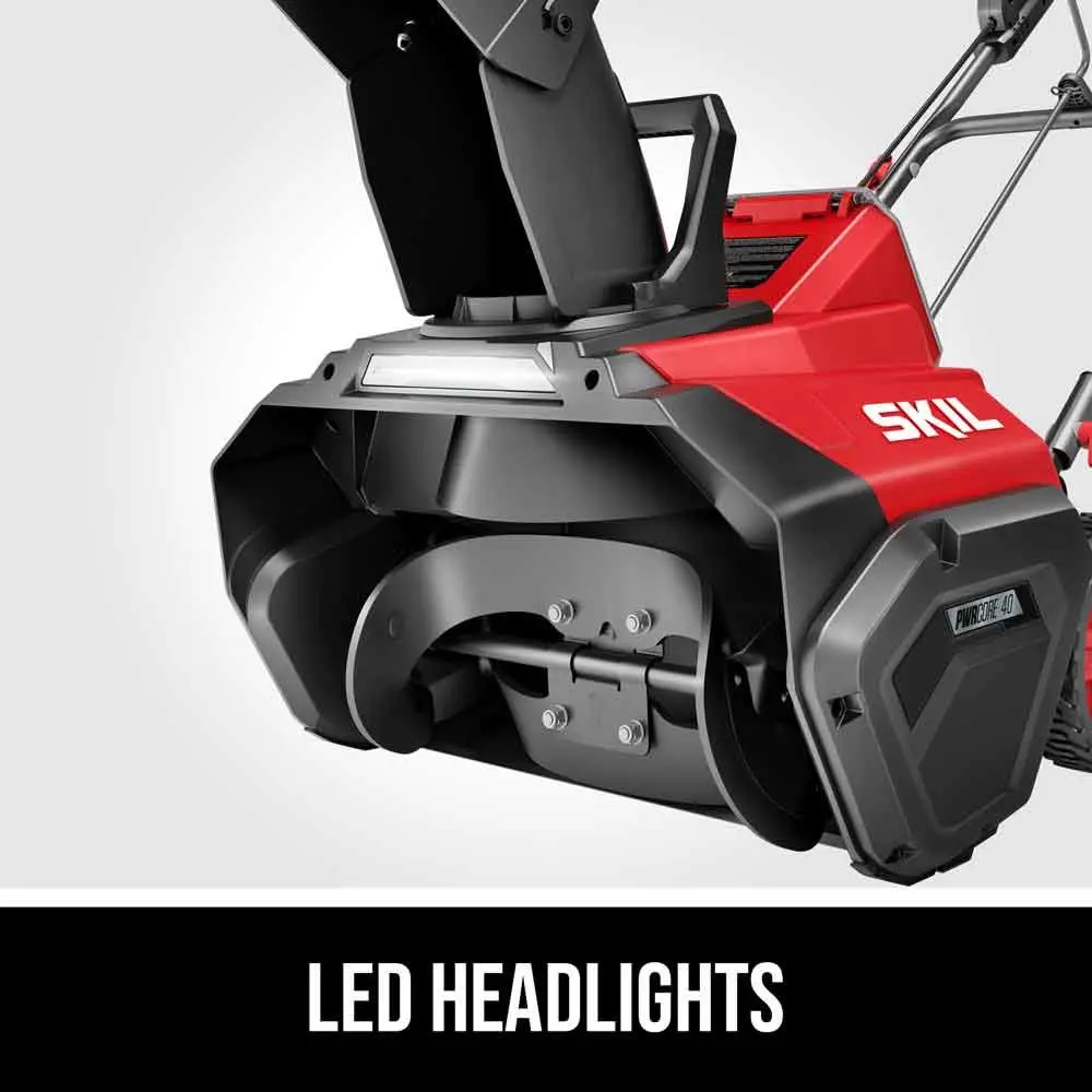 Skil PWR CORE 40 Brushless 40V 20 in. Single Stage Snow Blower Kit SB2001C-10