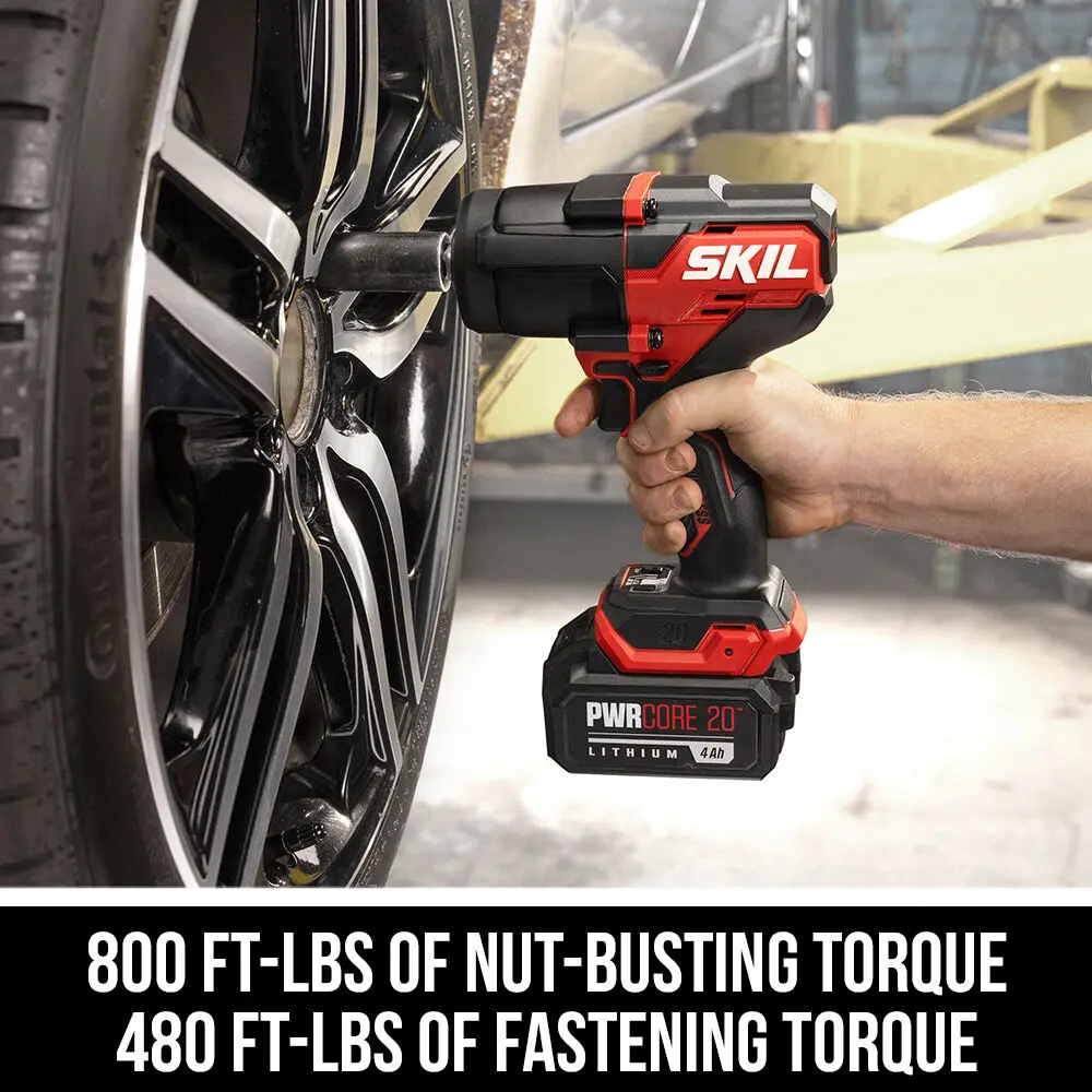 Skil PWRCORE 20 Brushless 20V 1/2 in. Mid-Torque Impact Wrench (Tool Only) IW5761B-00