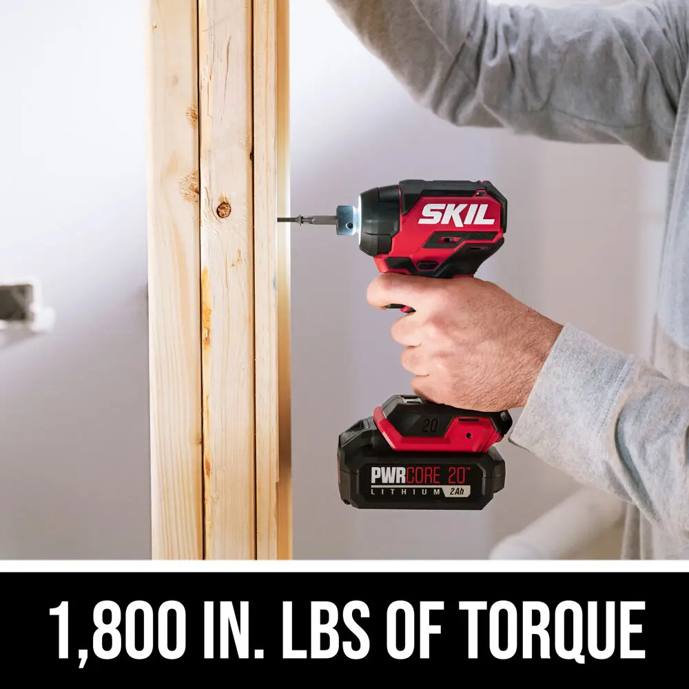 Skil PWRCORE 20 Brushless 20V 1/4 in. Hex Compact Impact Driver Kit ID6739B-10
