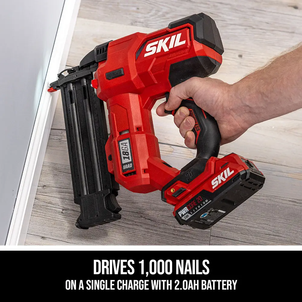 Skil PWRCORE 20 Brushless 20V 18Ga Brad Nailer Kit NA1800B-10