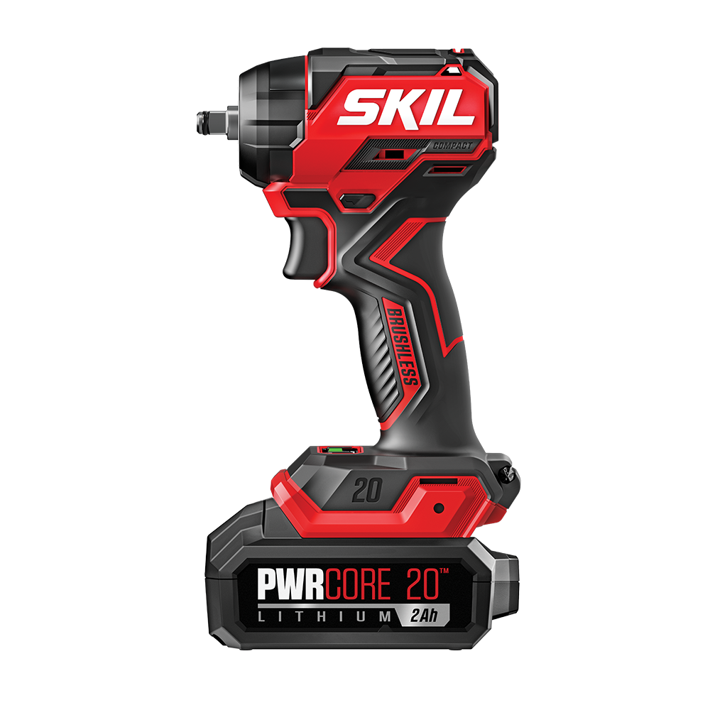 Skil PWRCORE 20 Brushless 20V 3/8 in. Compact Impact Wrench Kit IW6739B-10