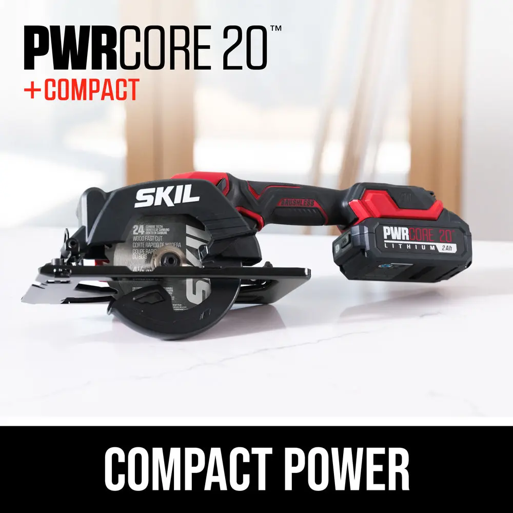 Skil PWRCORE 20 Brushless 20V 4-1/2 in. Compact Circular Saw (Tool Only) CR5435B-00