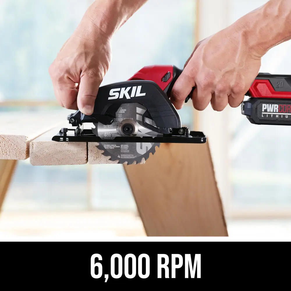 Skil PWRCORE 20 Brushless 20V 4-1/2 in. Compact Circular Saw (Tool Only) CR5435B-00