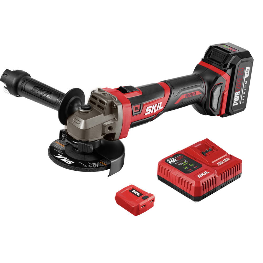 Skil PWRCore 20 Brushless 20V 4-1/2" Angle Grinder Kit AG2907-1A
