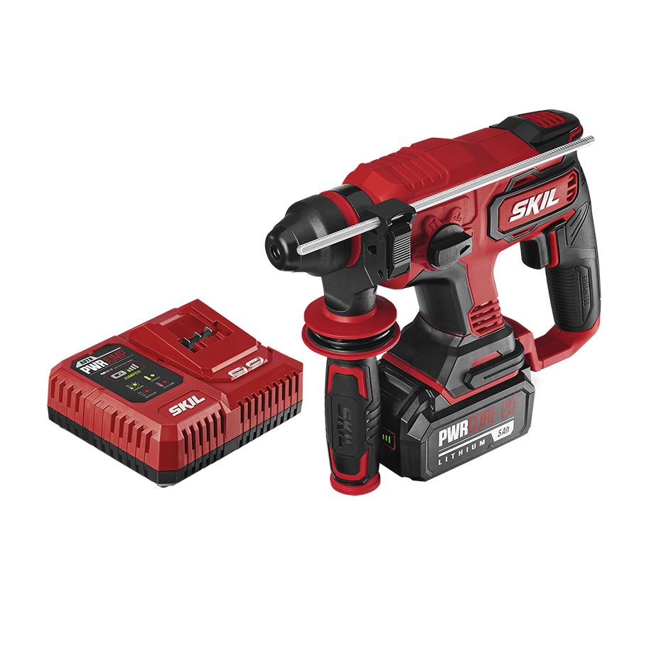 Skil PWRCORE 20 Brushless 20V 7/8 in. Rotary Hammer Kit with 5.0Ah Battery RH1704-1A
