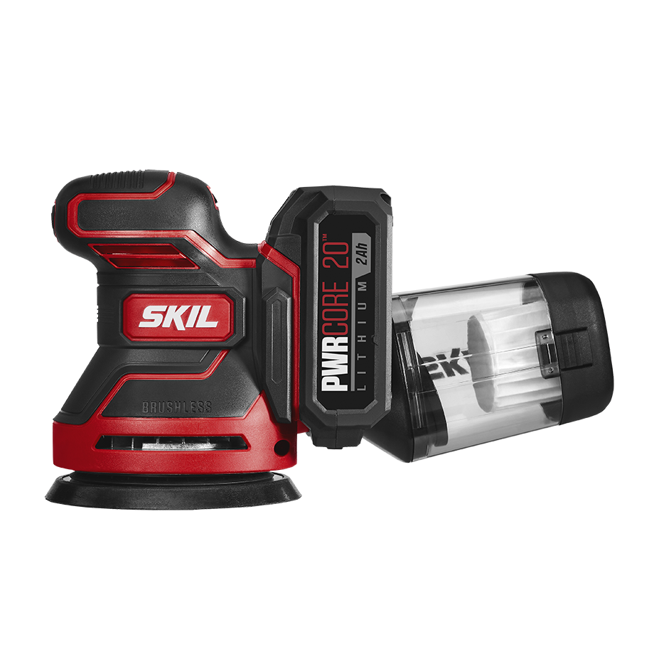 Skil PWRCore 20 Brushless 20V Random Orbital Sander Kit with PWR JUMP Charger SR660302