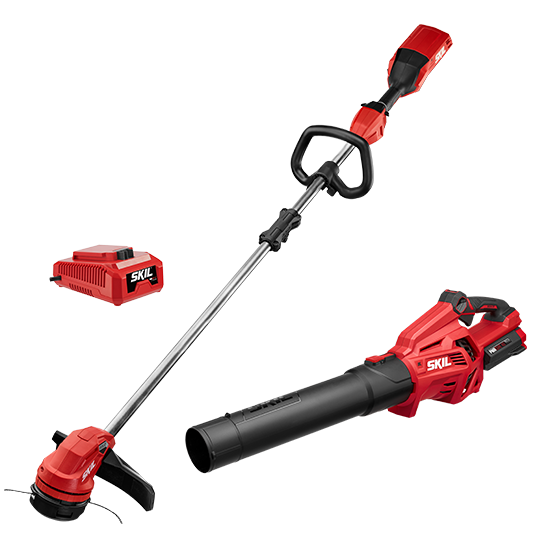 Skil PWRCORE 40 Brushless 40V 14" String Trimmer and Leaf Blower Combo Kit CB7478C-11