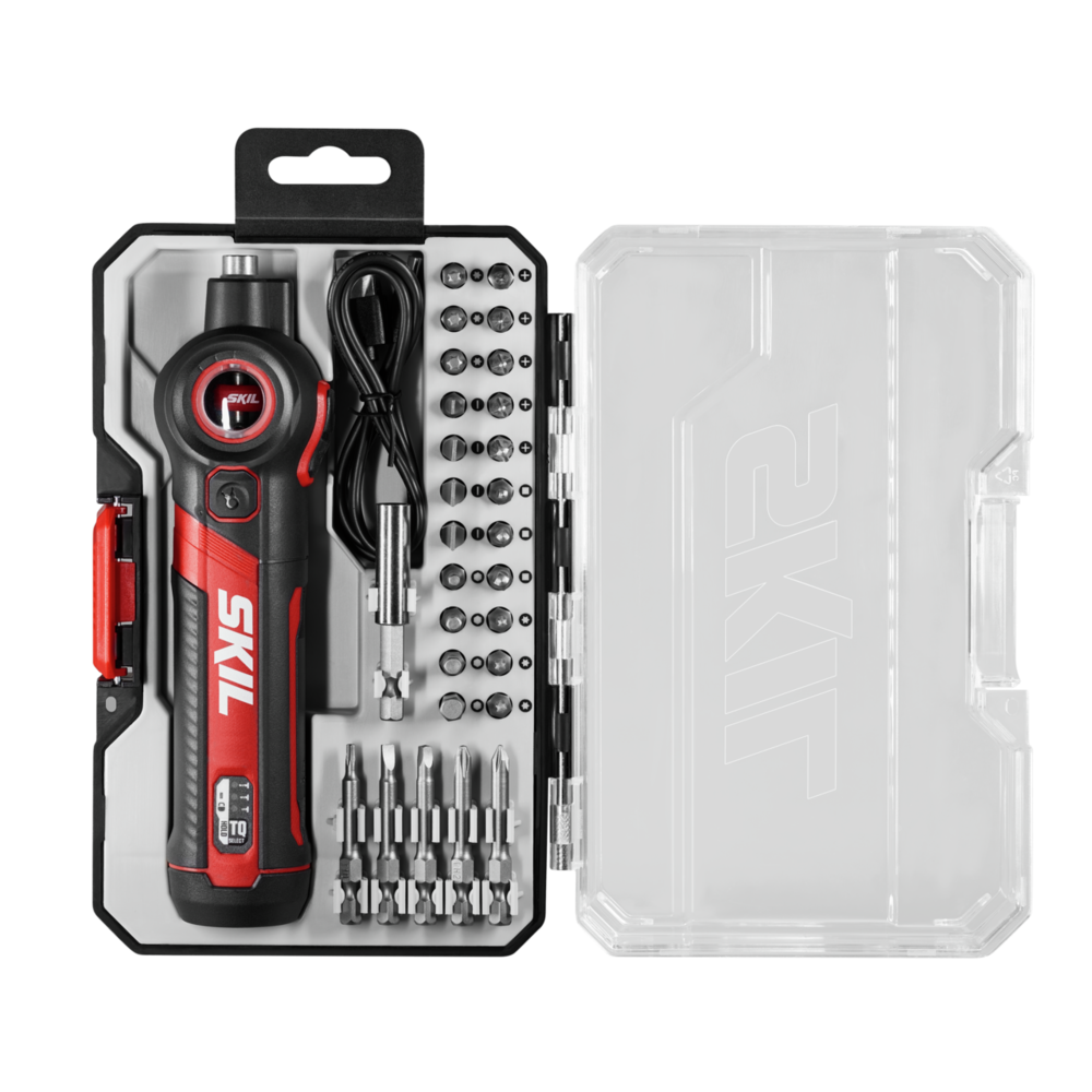 Skil Twist 2.0 Rechargeable 4V Screwdriver with 28 PC Bit Kit SD5619-02