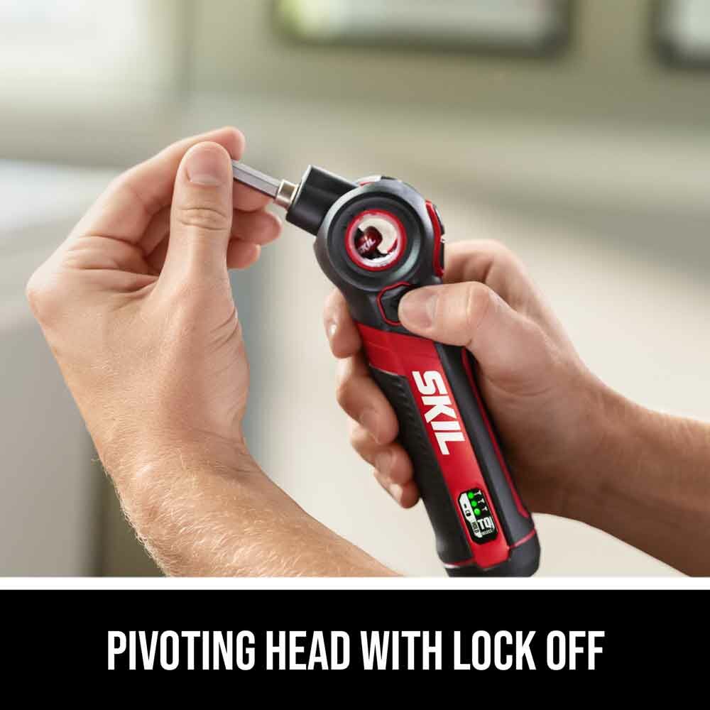 Skil Twist 2.0 Rechargeable 4V Screwdriver with 28 PC Bit Kit SD5619-02