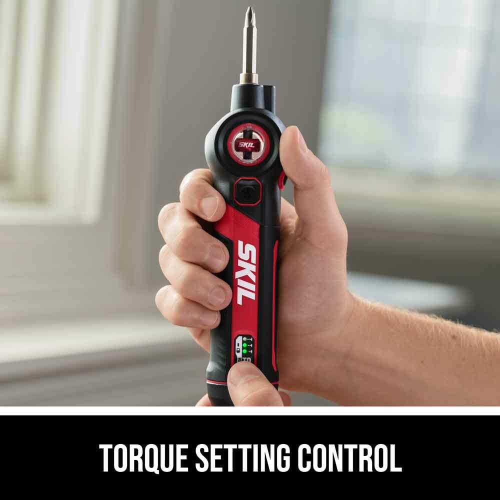 Skil Twist 2.0 Rechargeable 4V Screwdriver with 28 PC Bit Kit SD5619-02