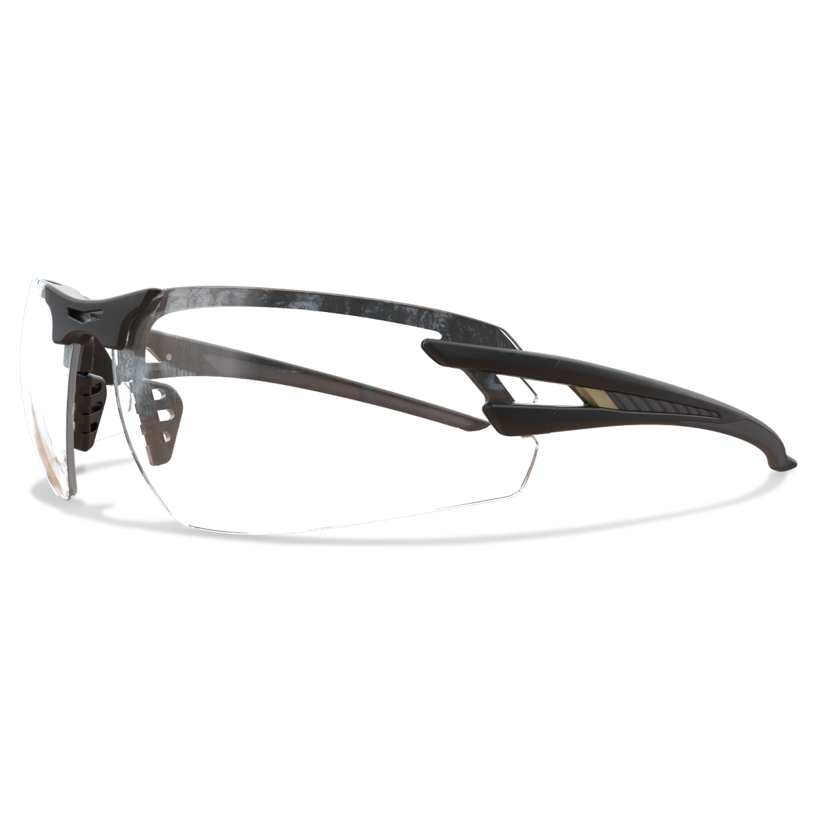 Edge Eyewear Salita Safety Glasses, Black Frame, Clear Vapor Shield Lens SL111VS