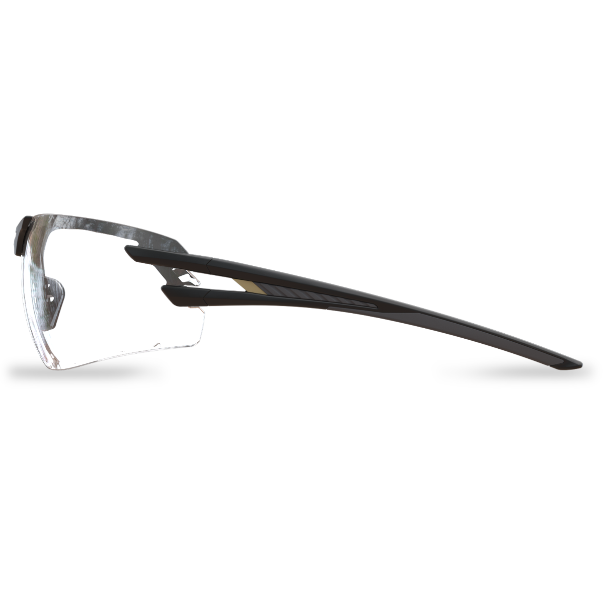 Edge Eyewear Salita Safety Glasses, Black Frame, Clear Vapor Shield Lens SL111VS