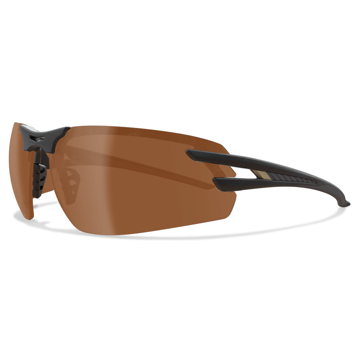 Edge Eyewear Salita Safety Glasses, Black Frame, Copper Driving Vapor Shield Lens SL115VS