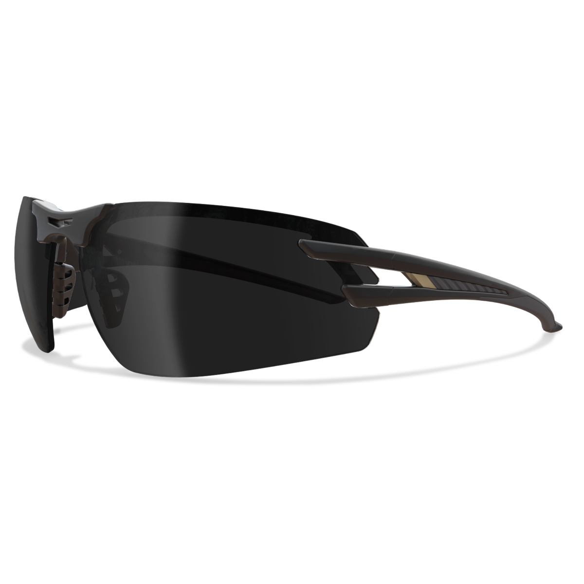 Edge Eyewear Salita Safety Glasses, Black Frame, Smoke Vapor Shield Lens SL116VS