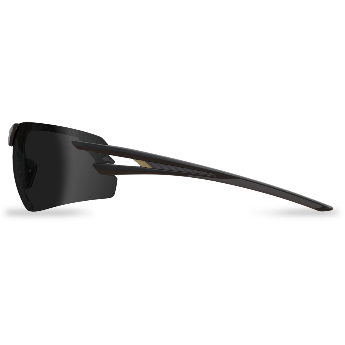 Edge Eyewear Salita Safety Glasses, Black Frame, Smoke Vapor Shield Lens SL116VS