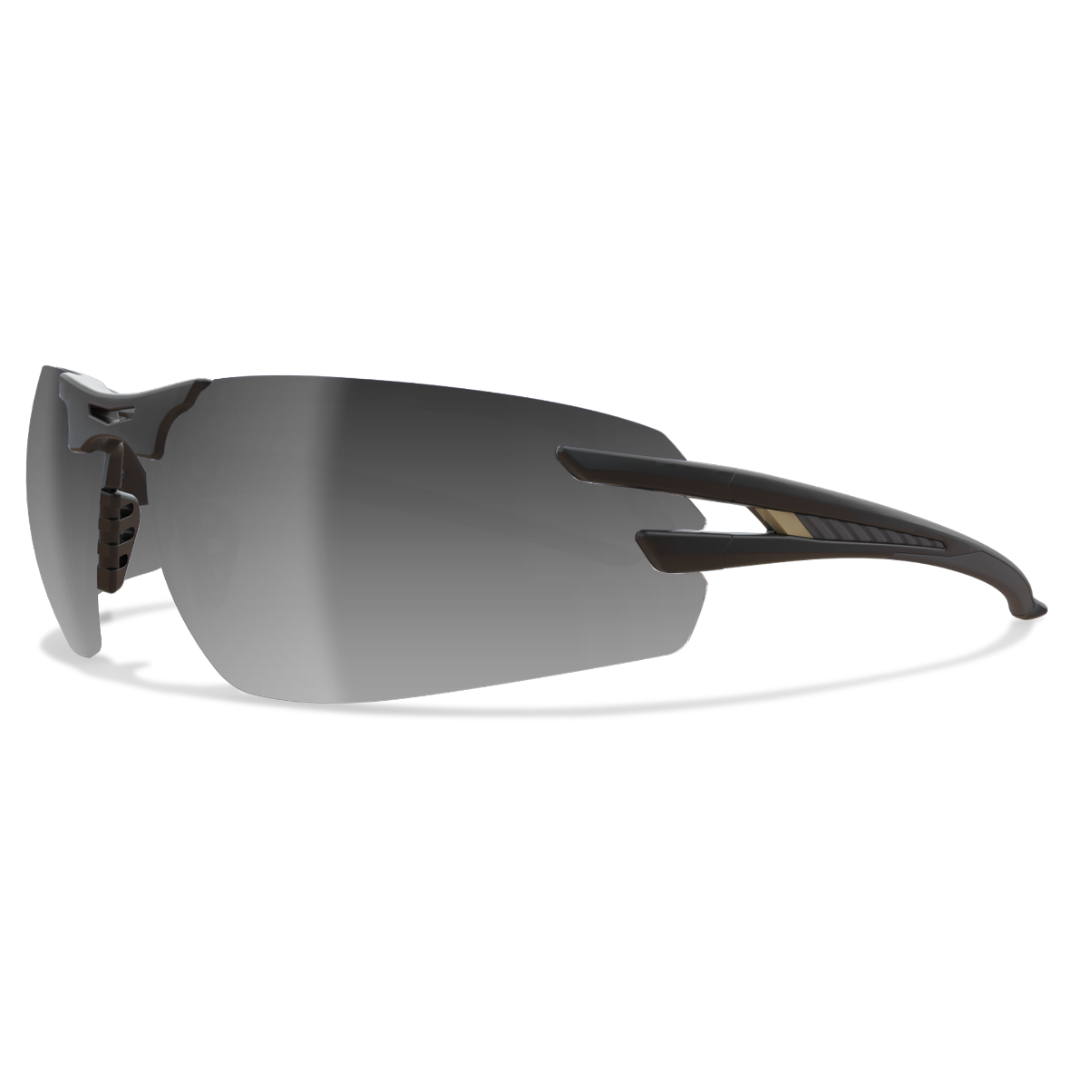 Edge Eyewear Salita Safety Glasses, Black Frame, Silver Mirror Lens SL117