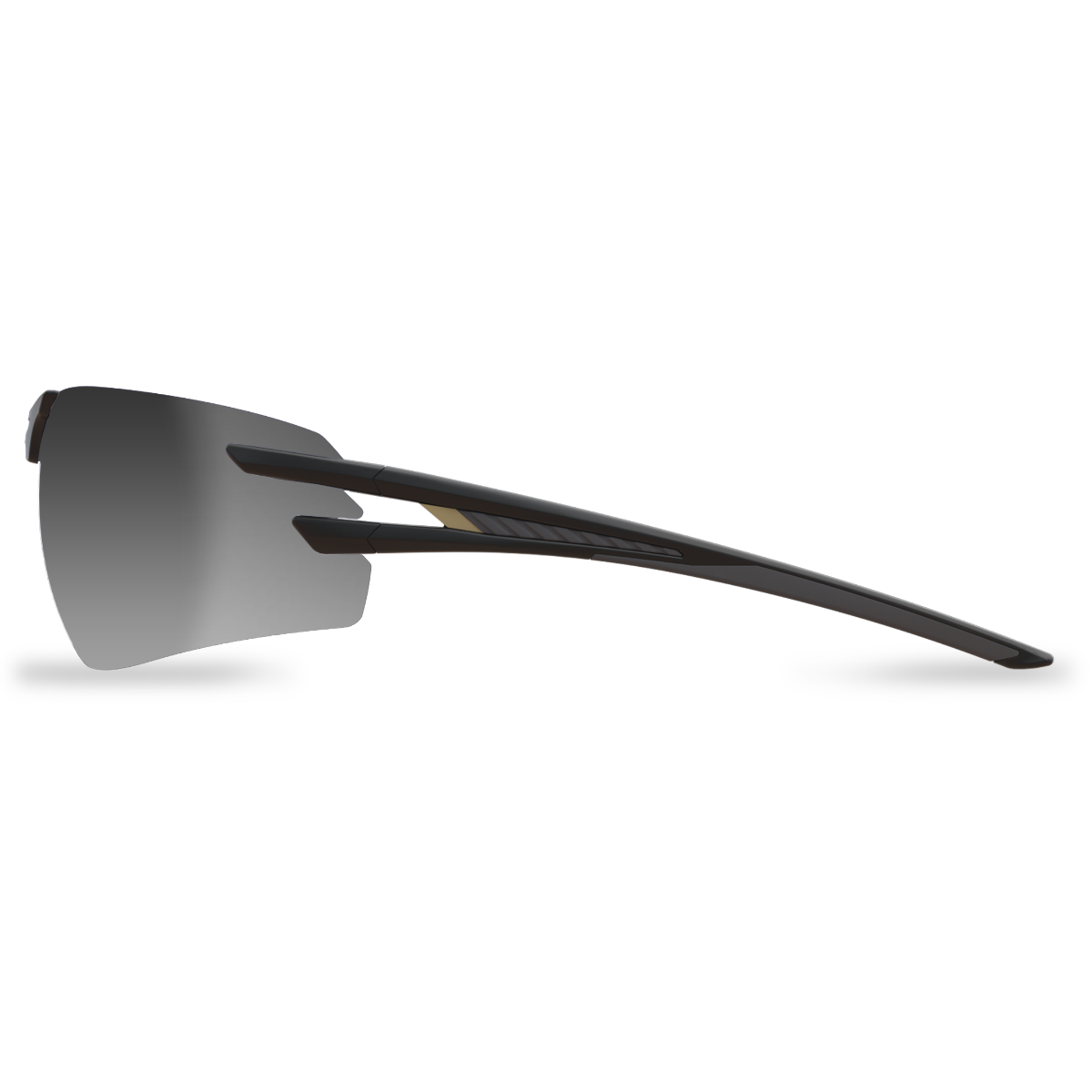 Edge Eyewear Salita Safety Glasses, Black Frame, Silver Mirror Lens SL117