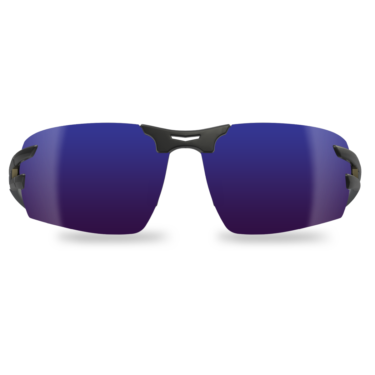Edge Eyewear Salita Safety Glasses, Black Frame, Blue Mirror Lens SL118