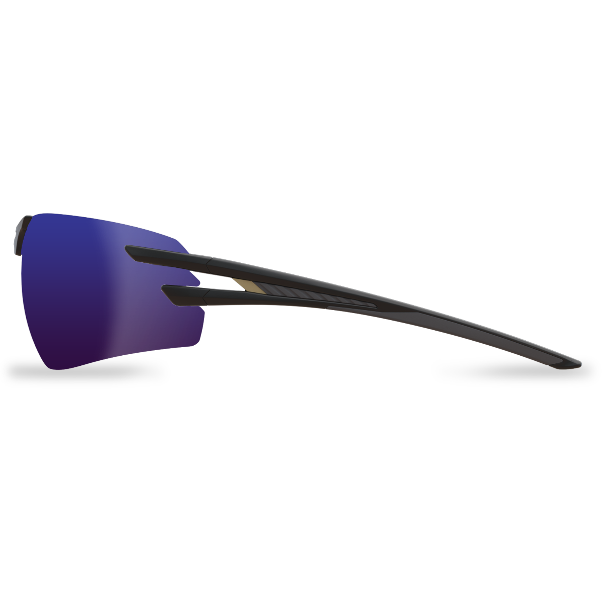 Edge Eyewear Salita Safety Glasses, Black Frame, Blue Mirror Lens SL118