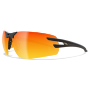 Edge Eyewear Salita Safety Glasses, Black Frame, Aqua Precision Red Mirror Lens SLAP119