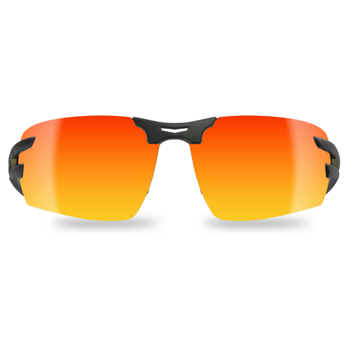 Edge Eyewear Salita Safety Glasses, Black Frame, Aqua Precision Red Mirror Lens SLAP119