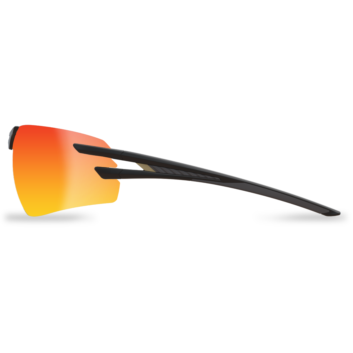 Edge Eyewear Salita Safety Glasses, Black Frame, Aqua Precision Red Mirror Lens SLAP119