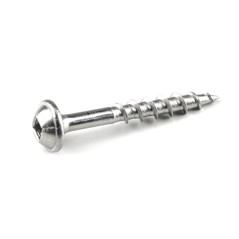 Kreg Stainless Steel Pocket-Hole Screws, 1-1/4 in, #8 Coarse, Maxi-Loc Head, 100 ct. SML-C125S5-100